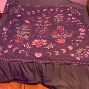 moon & floral tapestry